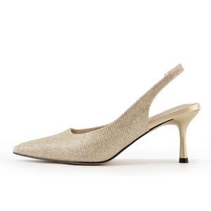 Elegant Gold Slingback Heels